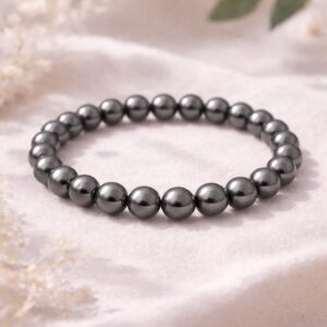 Bracelet Hematite - pierres grande taille